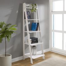 Mercers Furniture - Corona White Ladder Bookcase