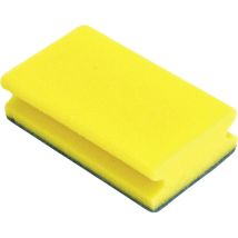 Topfreiniger Vlies Doppelpack – 15 x 9 x 5 cm – 100% Polyesterschaum – Gelb/Grün