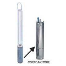 Lowara - corpo motore per elettropompa sommersa 4' monof. '4OS07M235/C' kw 0,75