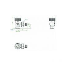 Oventrop - Corps thermostatique équerre - f 1/2' - AV9