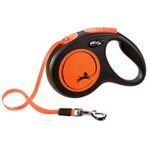 Flexi - Correa para perros New Neon m Cinta (5m) Naranja