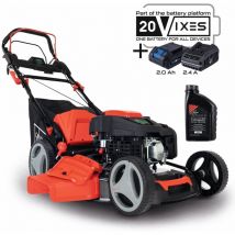 Scheppach - Cortacesped de gasolina arranque electrico MS225-53E + Aceite de motor