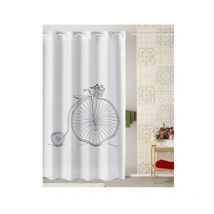 Cortina baño estampado bike 180 x 200 cm poliester Atenas