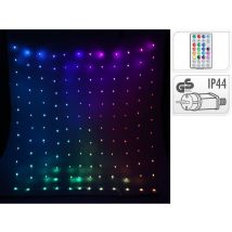 Cortina LED RGB 400 LEDs IP44 – Mando a distancia – 5m – 2x2m – Surplife – Guirnalda exterior