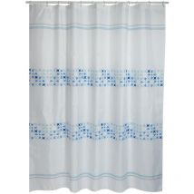 Cortina de baño poliester 180X200 cm MSV prem. malta ble - Azul