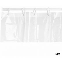 Cortina de Ducha 180 x 180 cm Plástico peva Transparente (12 Unidades) - Berilo