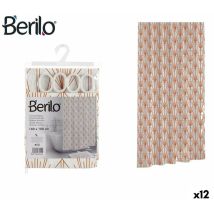 Berilo - Cortinas art nouveau blanco bronce plástico 180 x 180 x 0,008 cm (12 unidades)