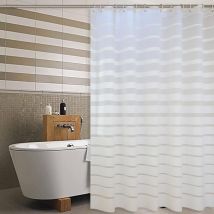 Erhope - Ahlsen Rideau de Douche Anti-moisissure antibactérien, impermeable, Rideaux de Douche Opaques (Rayures inégales), Rideau de Douche 200x180cm