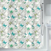 Spirella - Cortina de ducha Poliéster papillons 240x180cm estampado de mariposas