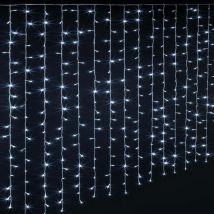 Cortina exterior de fachada 150 led blanco frío 10 gotas 8 funciones - Feeric lights & christmas