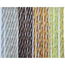 Made-in-italy - Cortina Helicoidal 'Luna' Cm. 100 x 220 - Habana/Transpar.