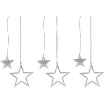 La boutique de Noël - Cortinas luminosas estrelladas con led a pilas Translúcido