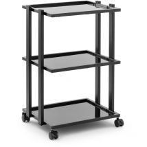 Physa - Cosmetic trolley - 3 Glass shelves - max. 60 kg - black Beauty Salon Trolley
