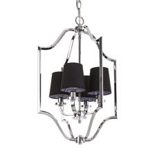 Abu Dhabi 4 Light Wire Frame Pendant Ceiling Light Silver, E14 - Cosmo