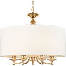 Cosmo - Abu Dhabi 5 Light Cylindrical Pendant Ceiling Light Gold, E14