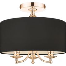 Cosmo - Abu Dhabi Lámpara de techo cilíndrica de 3 luces dorada, E14