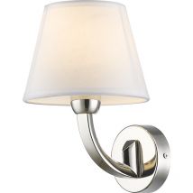 Atlanta Wall Lamp With Shade Nickel, E14 - Cosmo