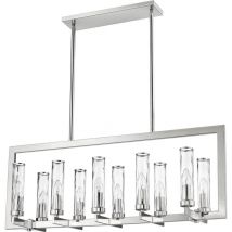 Cosmo Oxford 10 Light Bar Pendant Ceiling Light Nickel, E14
