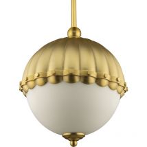 Pralines Globe Pendant Ceiling Light Brass, E27 - Cosmo