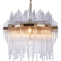 Reykjavik 7-flammige Hänge-Deckenleuchte Champagner, E14 - Cosmo