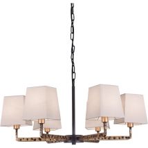 Cosmo - Stockholm Lámpara de techo colgante con 6 brazos, color negro, E14