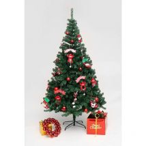 Artificial Christmas Green Tree with Strong Metal Stand 5ft - Evre