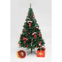 EVRE Artificial Christmas Green Tree with Strong Metal Stand 4ft