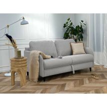 Bestmobilier - Cosmos - canapé 3 places convertible - couchage quotidien matelas 11 cm - en tissu