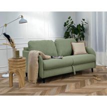 Bestmobilier - Cosmos - canapé 3 places convertible - couchage quotidien matelas 11 cm - en tissu