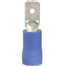 Cosse à languette mâle 4.8 x 0.8 mm Vogt Verbindungstechnik 393408S 180 ° partiellement isolé bleu 1 pc(s) D28448