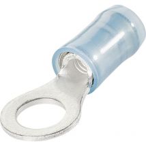 TE Connectivity 328998 Cosse à oeillet Section max.=2.60 mm² Ø du trou=8.33 mm partiellement isolé bleu 1 pc(s) C76825