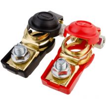 Beijiyi - Cosse Batterie Bornes de Batterie Connecteurs de Batterie, Coupe Batterie pour Bateau/Camion/Voiture/Van, Rouge et Noir, Positive et