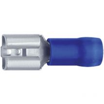 Cosse clip 6.3 mm x 0.8 mm Klauke 730 180 ° partiellement isolé bleu 1 pc(s) D26597