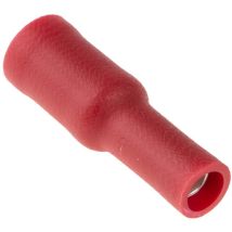 Cosse cylindrique à sertir Rs Pro Isolé Femelle, Rouge 16AWG 1.5mm² 22AWG 0.5mm²