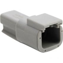 ATM04 2P Cosse cylindrique mâle mâle, droit Nombre total de pôles: 2 Série (connecteur rond): atm 1 pc(s) Y733141 - Amphenol