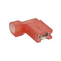 Cosse de câble Femelle 4,8x0,5 Preisolees Rouge à Drapeau concaténé