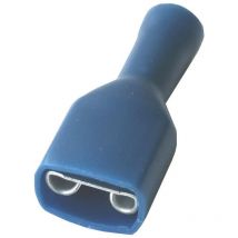 Cosse électrique femelle isolée Faston bleu 6.4 (Lot de 25 )