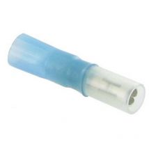 Cosse electrique femelle ronde bleue de 4 thermoretractable 10 cosses