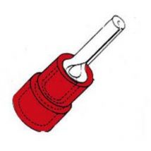 Cosse femelle cylindrique rouge Velleman frpc