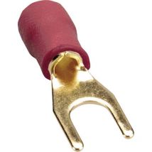 KSI-1,5 cosse à fourche 1.50 MM² ø du TROU=1.5 mm partiellement isolé noir, rouge 10 pc(s) - Sinuslive