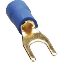 10324 cosse à fourche ø du TROU=2.5 mm partiellement isolé bleu 10 pc(s) - Sinuslive