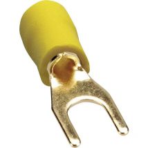 13199 Cosse à fourche 4 mm² ø du trou=4 mm partiellement isolé jaune 10 pc(s) Y42819 - Sinuslive