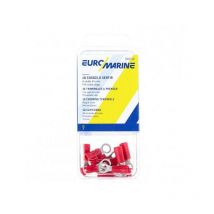 Cosse à œil Ø04 rouge - lot de 10 -