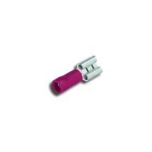 Mecatraction - Cosse Faston C100sqa6,35, Isolé, Rouge, Série : S