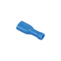 Boite de 50 cosses femelles completement isolées 1,5 à 2,5mm² - Bleu Languette 4,75 x 0,8 mm