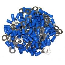 Cosses electriques a oeil de 6 bleues sachet de 100 cosses