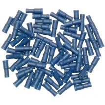 Cosses electriques femelles rondes bleues ø 4 - sachet de 75 cosses