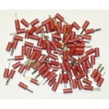 Cosses electriques isolees a sertir males plates rouges 2.8 sachet