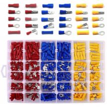 Cosses Electriques pour Voiture, 480 Cosse a Sertir Incluent Bague Bullet Spade Butt Splice