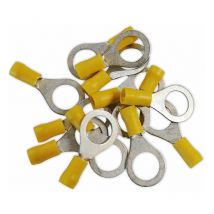 Cosses a oeil ronde isolee jaunes 13 mm - 25 pcs